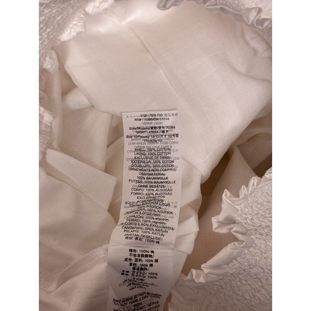Tory Burch White Midi Skirt with Floral Accents - Picture 6 of 6